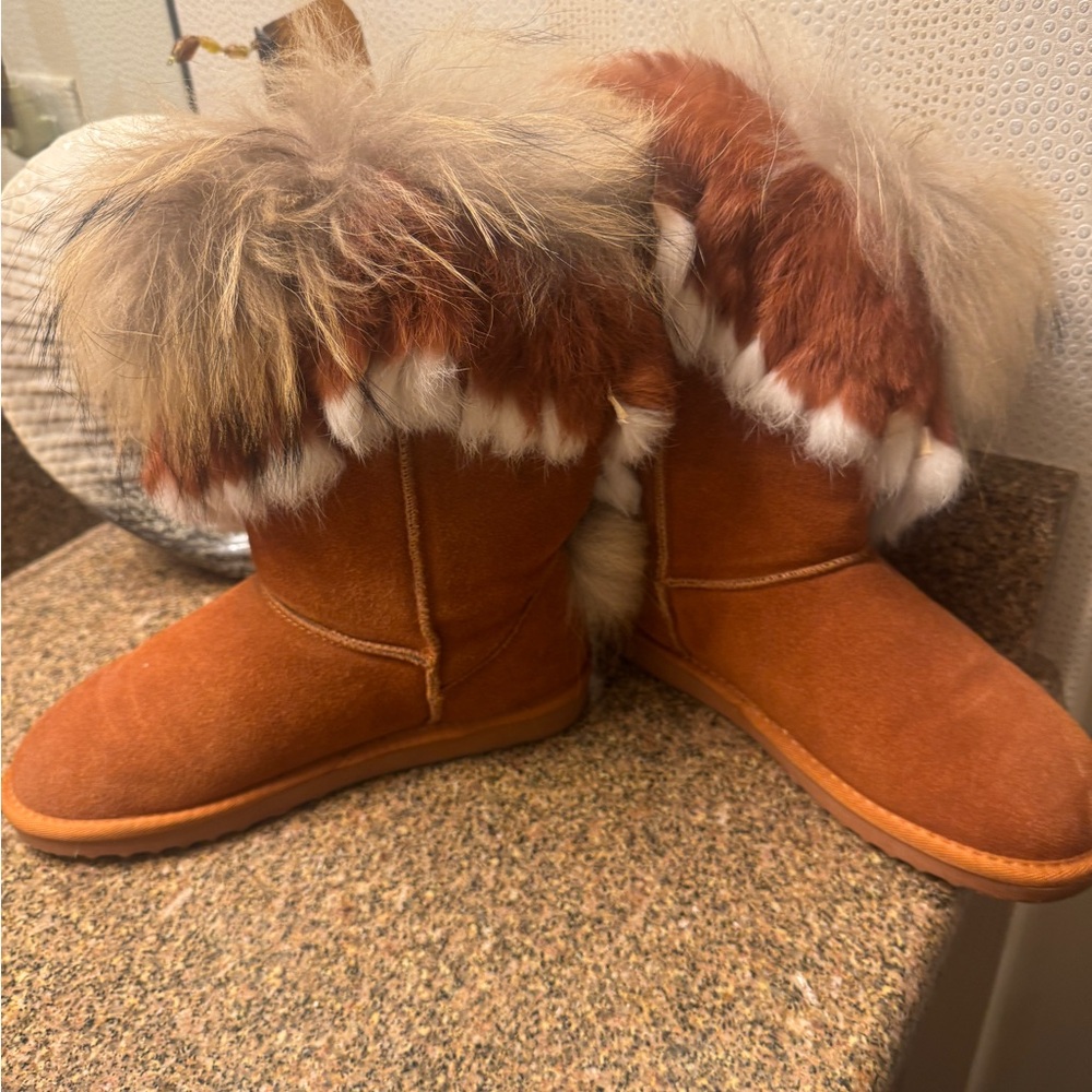 Cape Robbin chestnut Faux Fur Trimmed Boots‎ (8)
